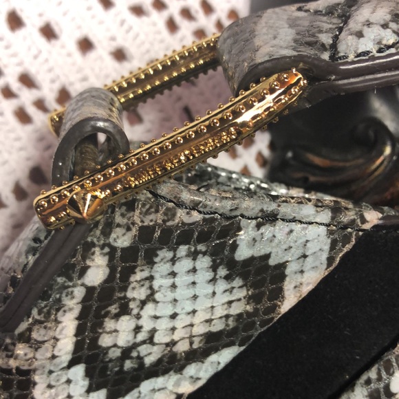 Aimee Kestenberg Tuscany Hobo.Real leather& suede Faux snakeskin embossed🤗 - Picture 11 of 15